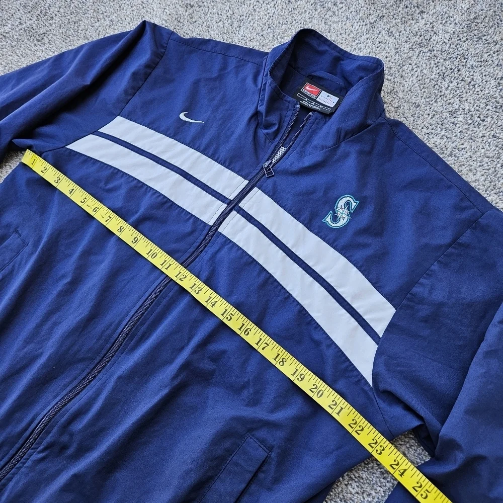 MLB Nike Team Apparel Jacket Seattle Mariners Embroidered Nylon Zip Up Vintage M